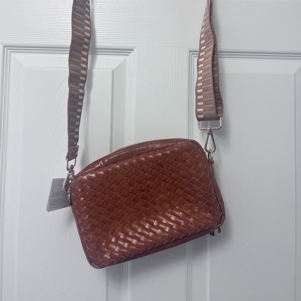 The Woven Willow Camera Crossbody Bag in Brown - Picture 6 of 11